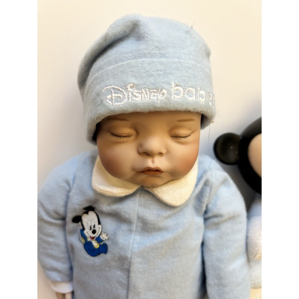 Ashton Drake Galleries Baby Mickey Mouse Porcelain Doll Disney Babies Dreamland - Picture 4 of 15